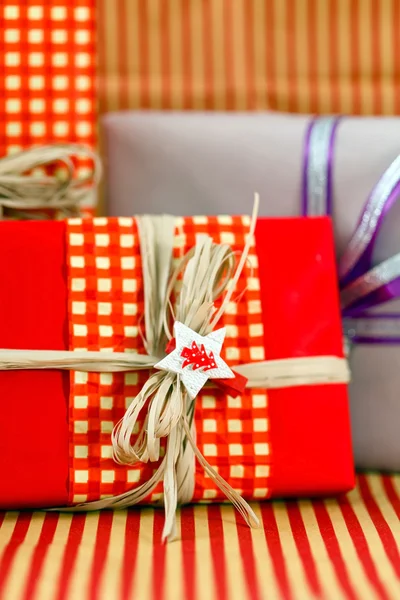 Christmas present boxes — Stock Photo, Image