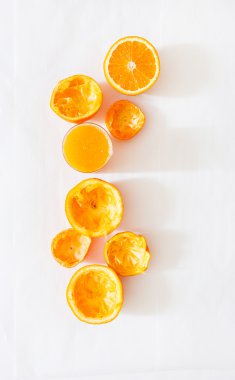 Olgun portakal suyu için