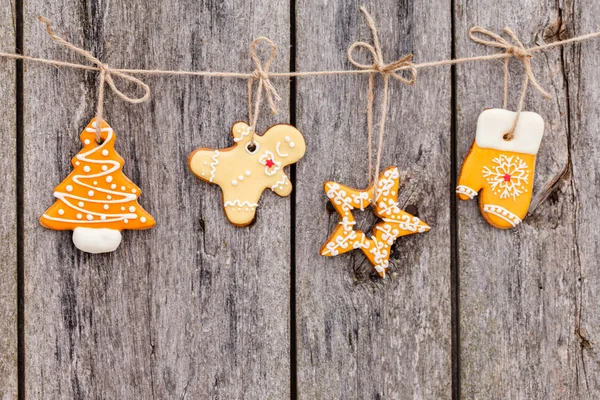 Zelfgemaakte kerstkoekjes — Stockfoto