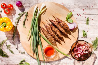 Sebzeli ızgara kebaplar