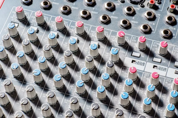 Audio mixer toetsenbord — Stockfoto