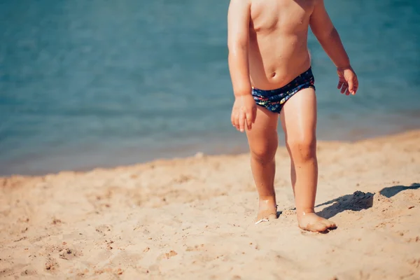 Little boy on beach Royalty Free Stock Images