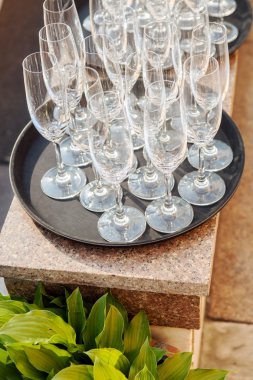 boş şampanya bardağı