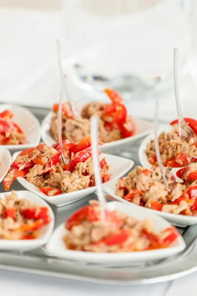 Catering food in plates — Stock Photo, Image
