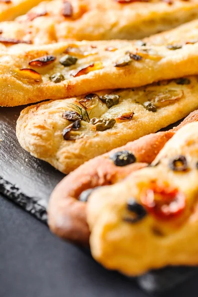 Pão de focaccia fresco — Fotografia de Stock