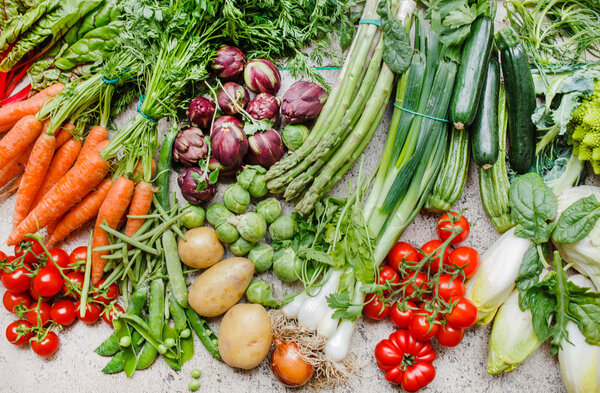 ripe Fresh vegetables