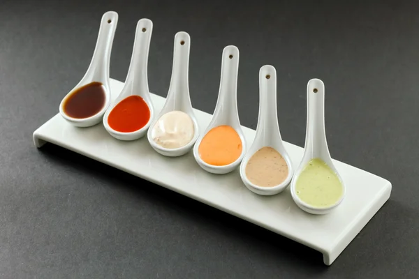 Different kinds of sauce — Stock Photo, Image