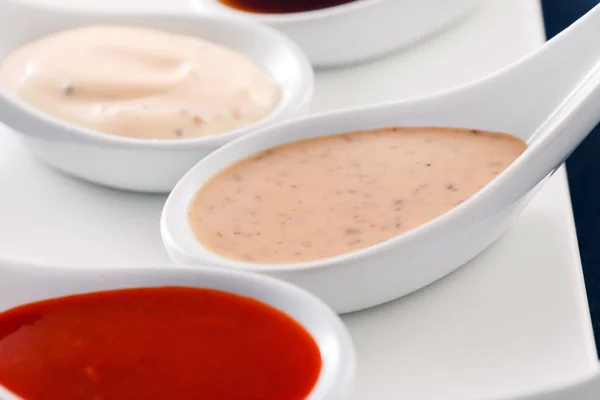Different kinds of sauce — Stock Photo, Image