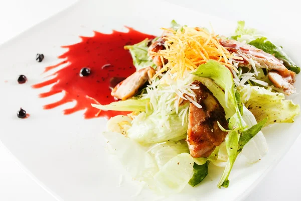 Tasty salad on plate — Stock Photo, Image