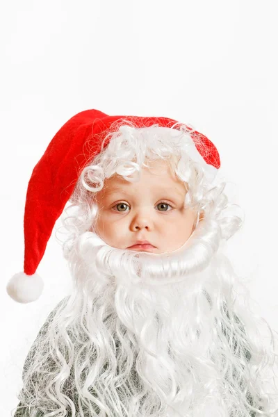 Sad Santa boy — Stock Photo, Image