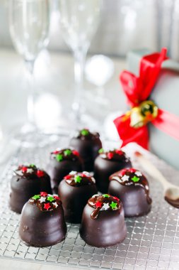 Noel çikolata tatlı yıldız ile
