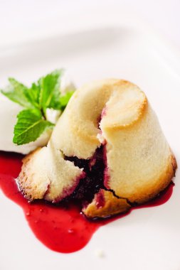 lav kek dondurma ve nane