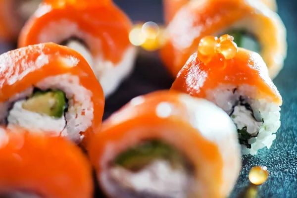 Sushi con caviale — Foto Stock