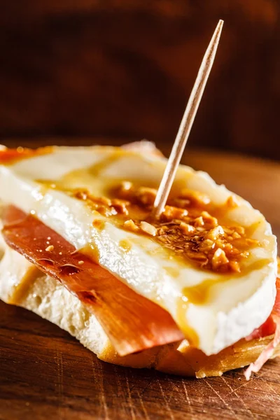 Tasty tapas canape — Stock Photo, Image