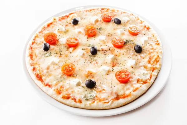 Tasty pizza with parmesan — Stock Photo, Image