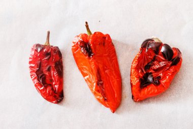 Tasty roasted peppers clipart