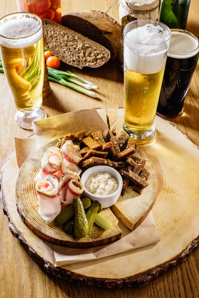 Antipasto al bar con alcol — Foto Stock