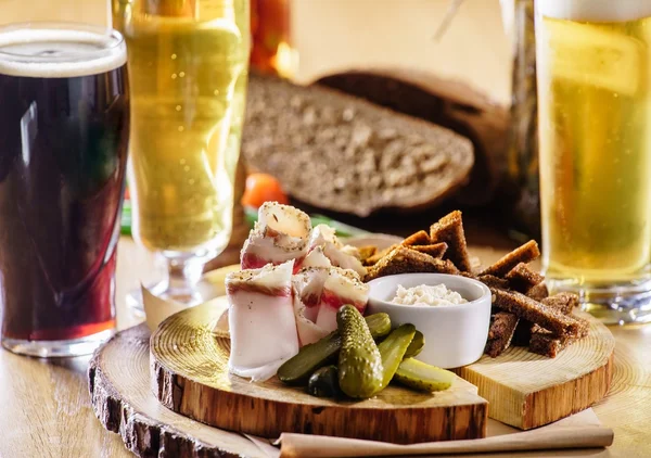 Appetizer in the bar with alcohol — Stock Photo, Image