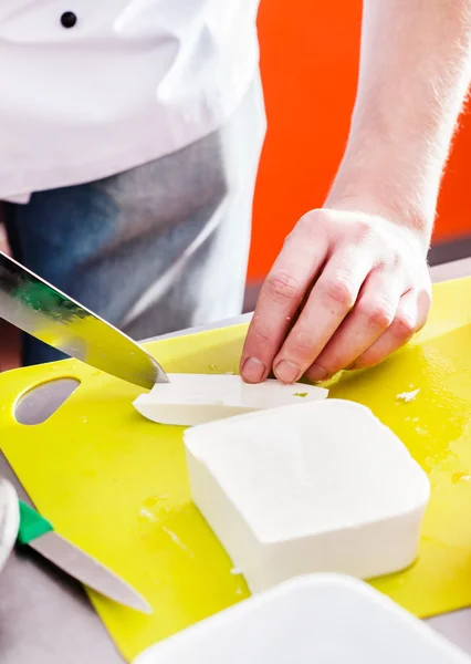 Chef corta queso — Foto de Stock