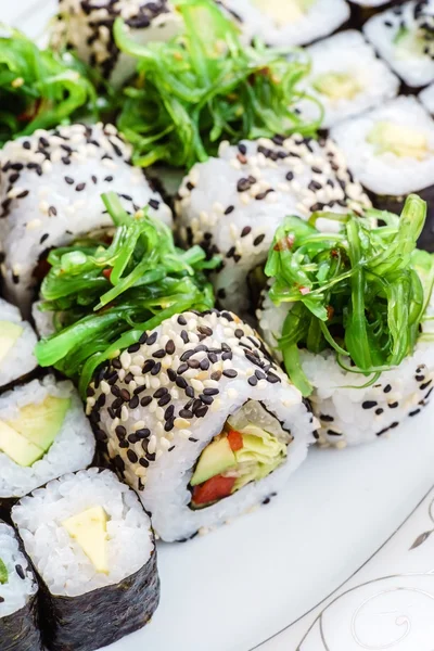 Set de rollos de sushi vegetariano — Foto de Stock