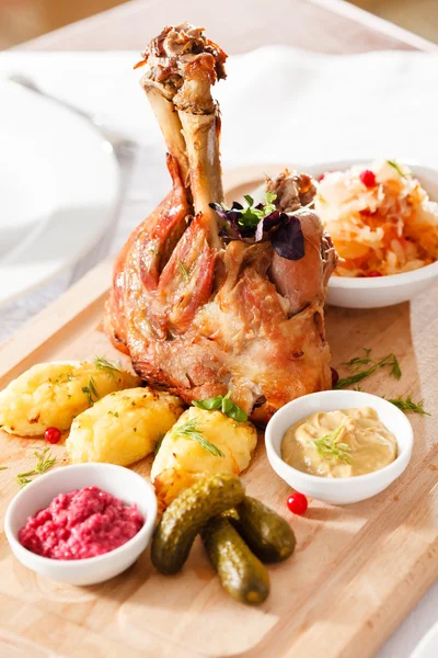 Roasted pork knuckle — Stock Photo, Image