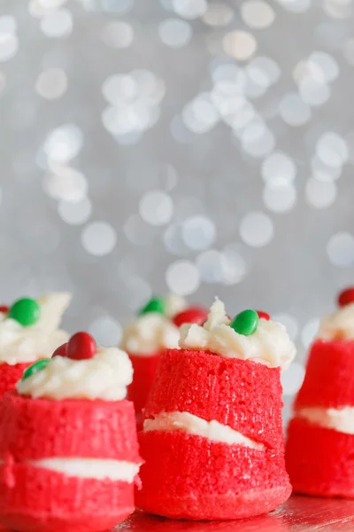 Torte di Natale di velluto rosso — Foto Stock