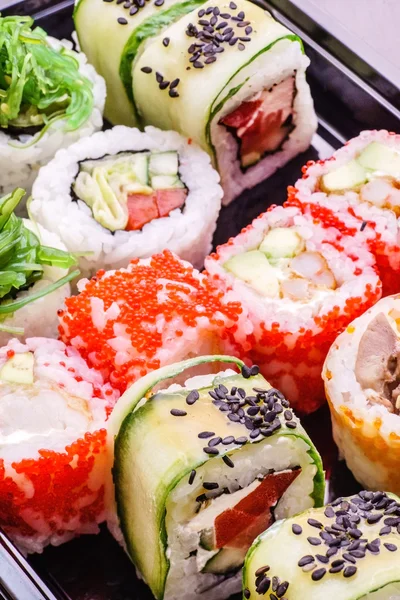 Colorful sushi rolls — Stock Photo, Image