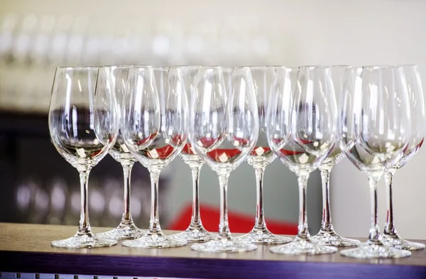 Wein leere Gläser — Stockfoto