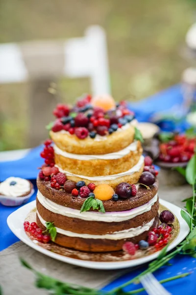 Meztelen esküvői torta — Stock Fotó