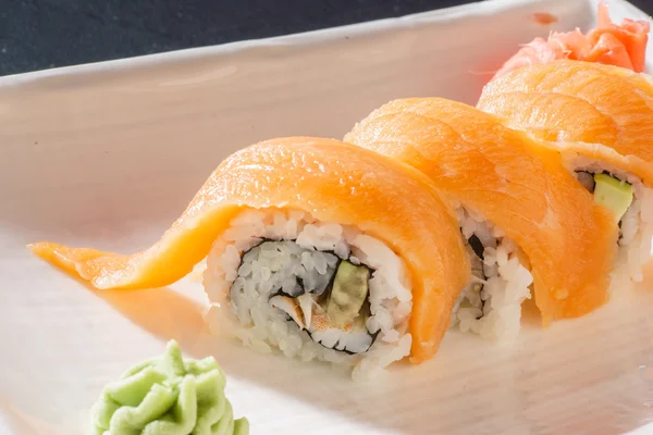 Chutné sushi rolky — Stock fotografie