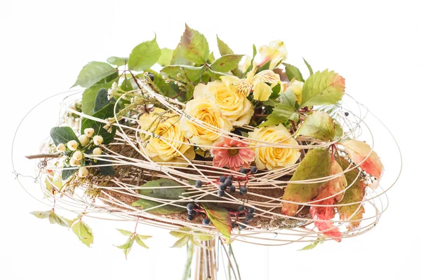 Autumn bouquet roses — Stock Photo, Image