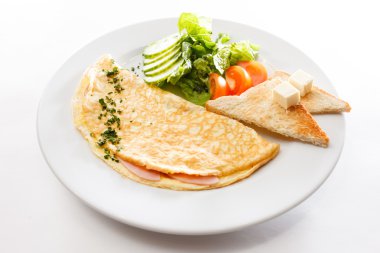 omlet ve sebze Kahvaltı