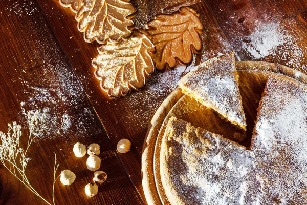 Herbstkuchen gebacken — Stockfoto