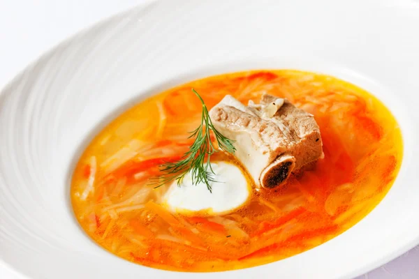 Sopa de col con carne — Foto de Stock