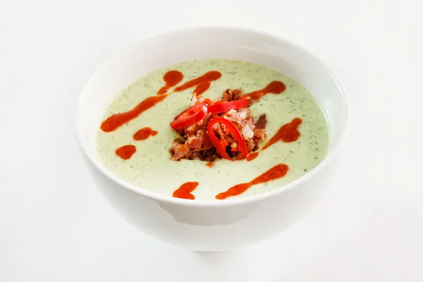 Cream soup in plate — Stock Image Cream soup in plate Stock Photo