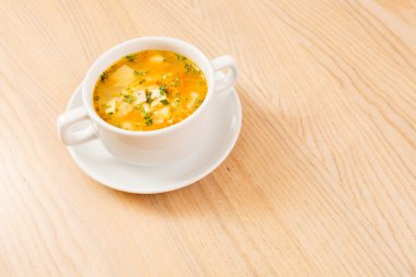 Tavuk çorbası plaka