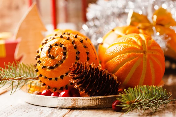 Naranjas de Navidad con especias —  Fotos de Stock