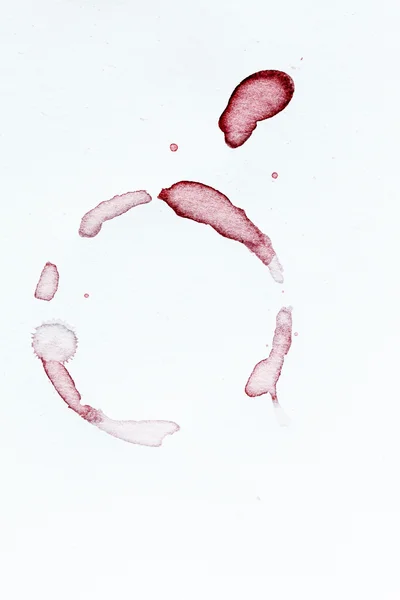 Red wine stains on paper — Stock Photo, Image