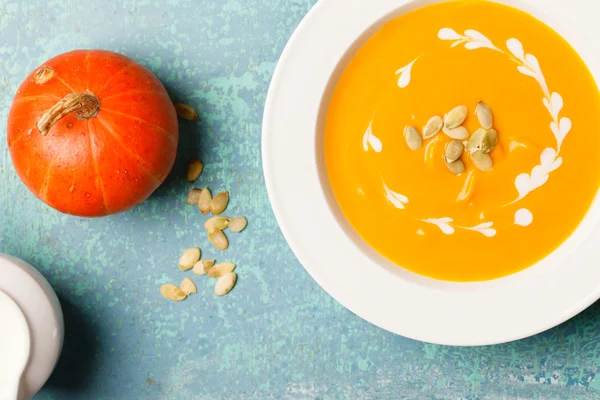 Sopa de crema de calabaza —  Fotos de Stock