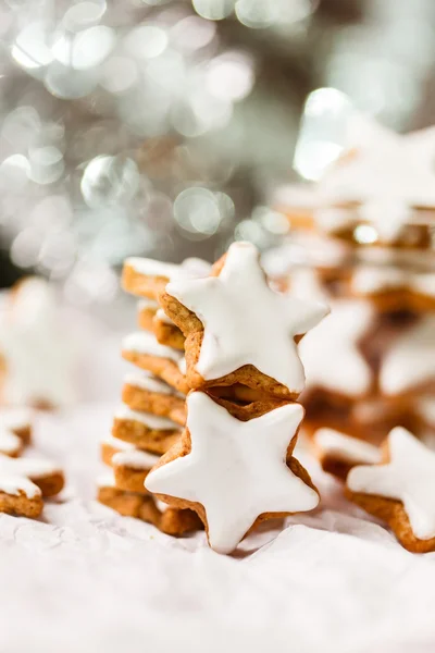 Biscotti di Natale a forma di stelle — Foto Stock