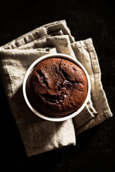 Soufflé di cioccolato dolce — Foto Stock