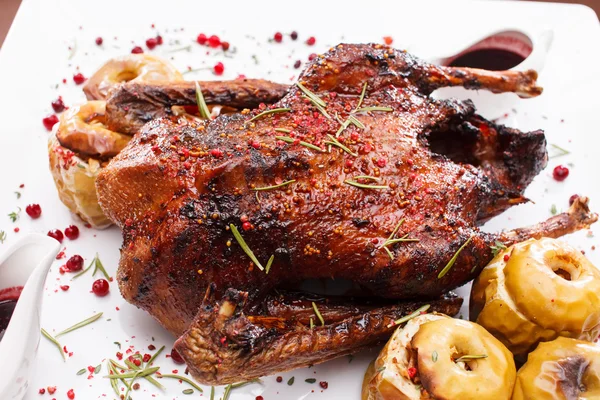 Ganso asado de Navidad — Foto de Stock