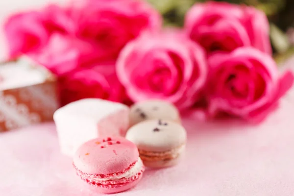 Zoete bitterkoekjes desserts — Stockfoto