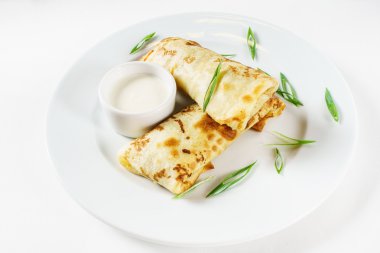 sığır eti ile doldurulmuş krep