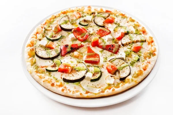 Spicy pizza with vegetables — Stock Photo, Image