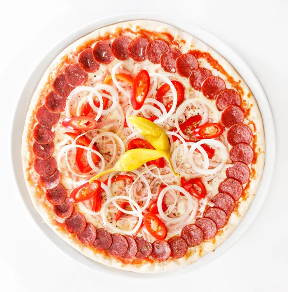 Lekker pittige pizza — Stockfoto