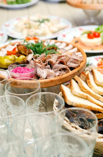 Catering mat för gäster — Stockfoto