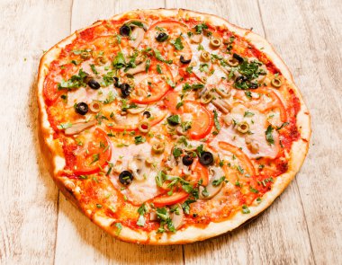 lezzetli İtalyan pizza