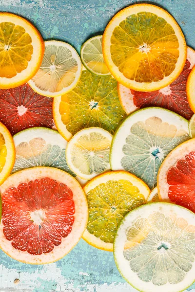 Citrus slices background — Stock Photo, Image