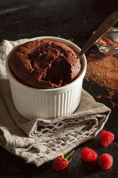 Soufflé de chocolate dulce — Foto de Stock